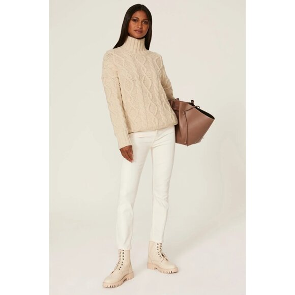 R-192. Vanessa Bruno Sahel Cable Knit Turtleneck Sweater Large - Picture 1 of 1